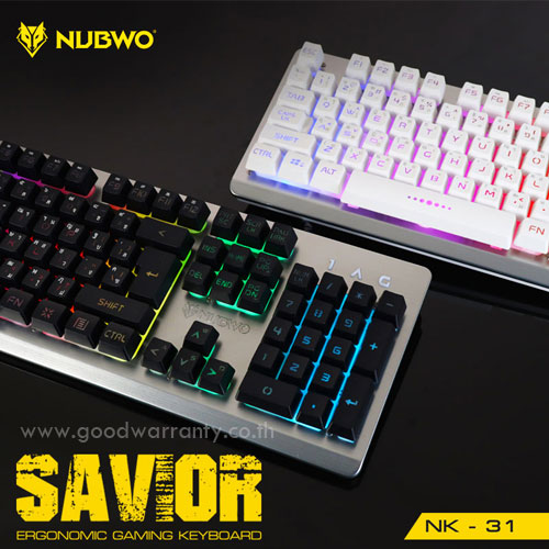NUBWO NK031 NUBWO SAVIOR GAMING KEYBOARD RAINBOW 9LED MODES KB-UB-NW-NK31X