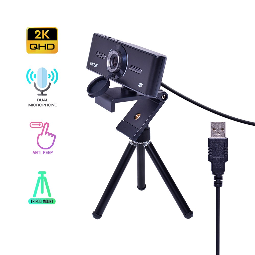 HD-89-2K OKER WEBCAM FULL 1080P/720P 60fps SKU-02926