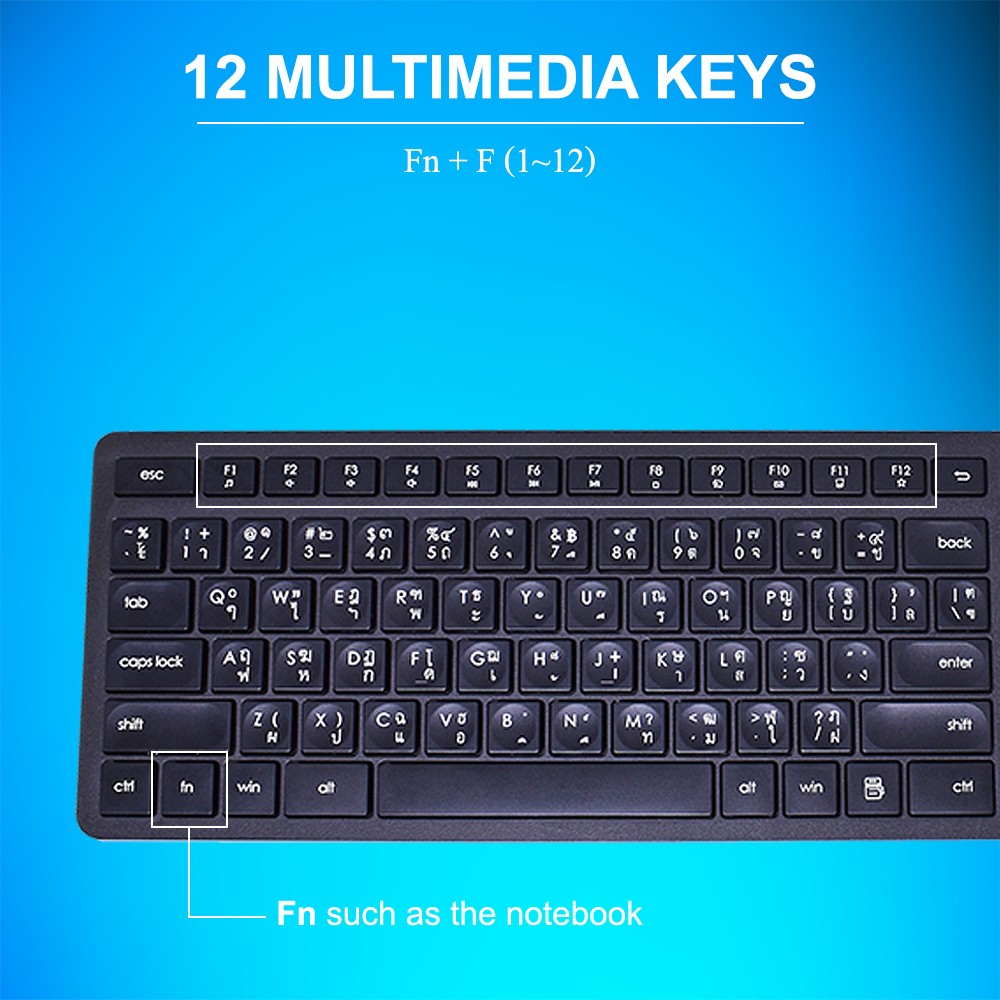 K783 OKER WIRELESS KEYBOARD+MOUSE KB-KM-OK-783BK