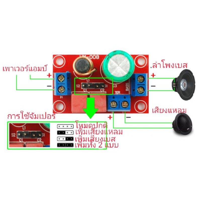 network เน็ตเวิร์ค 2 ทาง แยกเสียงลำโพง ลำโพงเบส ลำโพงเสียงแหลม ลำโพงรถ ลำโพงบ้าน แยกความถี่เสียง ดีที่สุด ไมก้าลําพูน