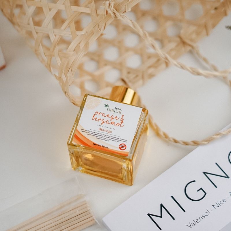 Baipai ก้านไม้หอม อโรมา กลิ่นส้มมะกรูด Reed Diffusion Kaffir Lime 🧡