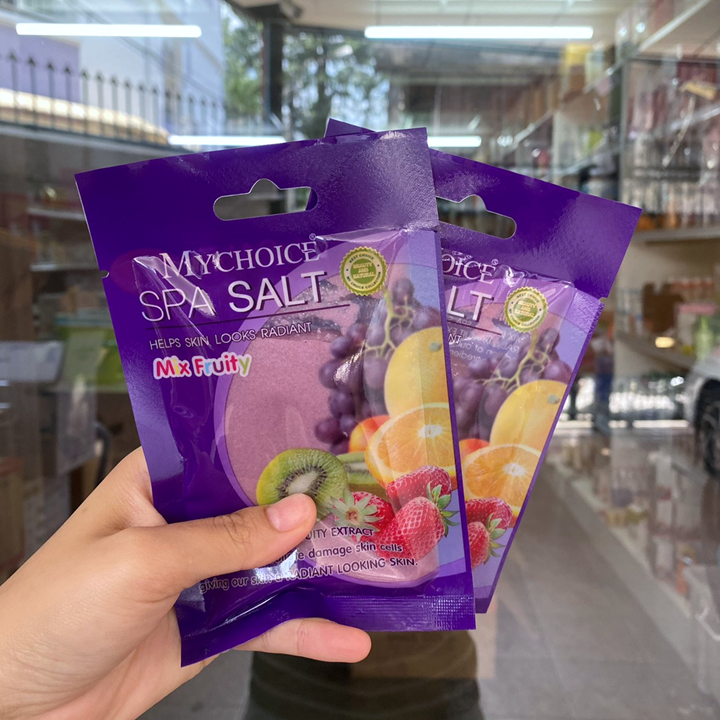 My Choice Spa Salt mix Fruity 80g เกลือสปาขัดผิว
