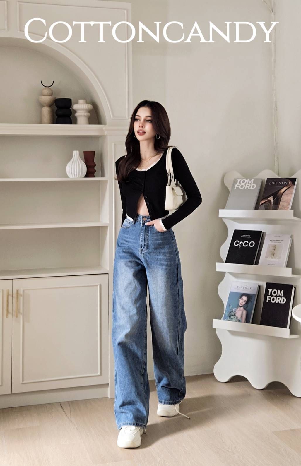 ยีนส์ขากระบอกตรงรุ่นล่าสุดสวยแบบสุดๆคร่าาา