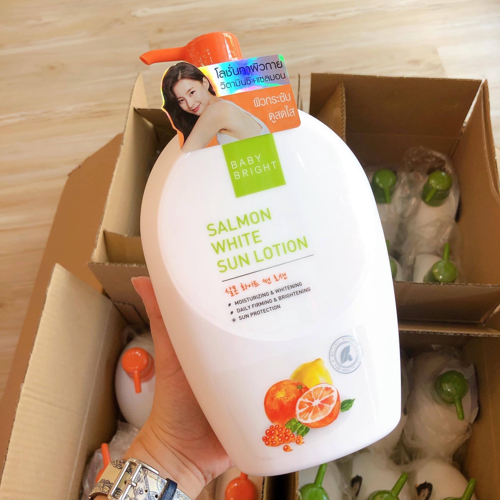 Baby Bright Body Lotion 750 ml. เบบี้ไบร์ท โลชั่นบำรุงผิวกาย ขวดใหญ่ 750 มิลลิลิตร (กลูต้า/คาเวียร์/นมแพะ/แซลมอน)