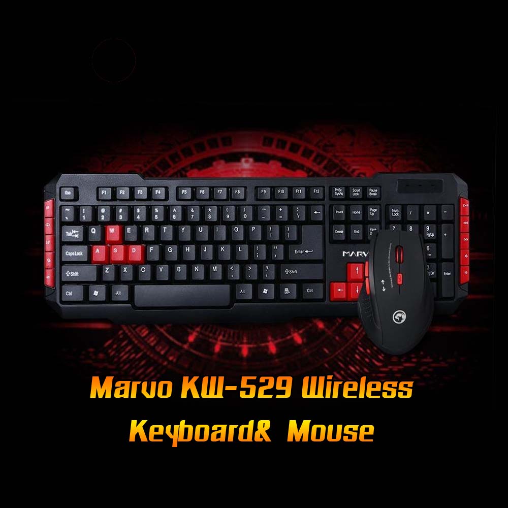 KW-529 MARVO KEYBOARD+MOUSE USB ไฟ SKU-01842