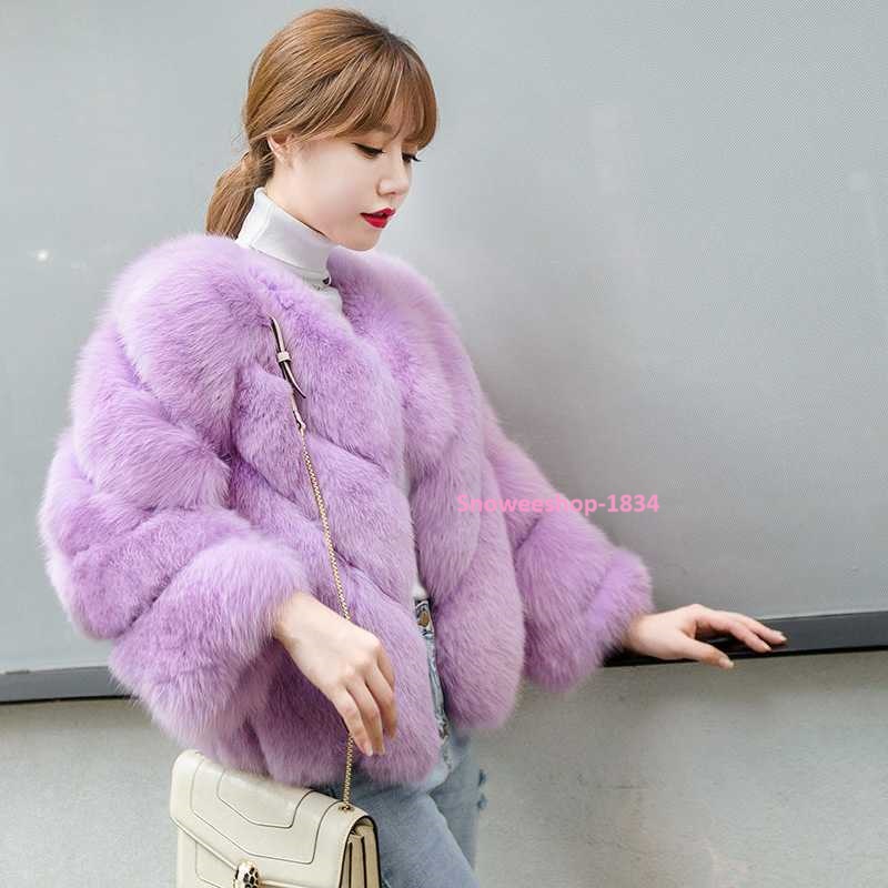 Fox FUR Coat เสื้อโค้ทขนเฟอร์โค้ทเฟอร์สำหรับผู้หญิง หรูหรา อลังการด้วยขนเฟอร์หนาๆ ทรงแจ็คเก็ตตัวสั้น แต่งลอนแขน ใส่กันหนาวได้ถึงติดลบ ใส่เป็นเสื้อคลุมนุ่มนิ่มทั้งตัว มี 6 สี