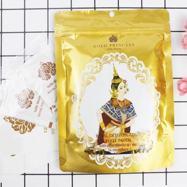 Gold Princess Foot Patch แผ่นแปะเท้า นางรำ (10 แผ่น/ซอง)