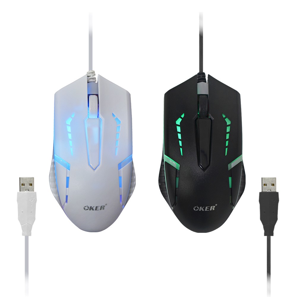 OKER RX7 MOUSE USB 3D LED 1000DPI ไฟ7สี SKU-02946