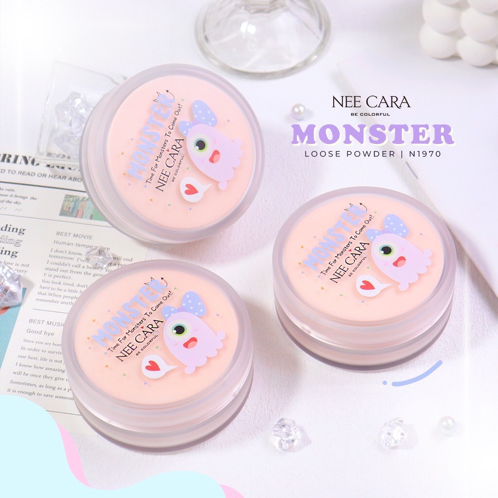 Nee Cara Monster Loose Powder 12กรัม N1970 แป้งฝุ่น นีคารา มอนสเตอร์ ลูส พาวเดอร์