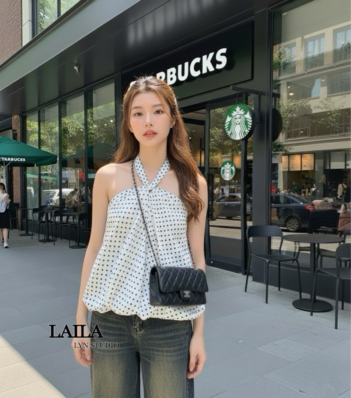 Tag : LAILA Detail: SET เสื้อ+กางเกง งานเสื้อทรงเกาะอกผูกคล้องคอดีไซน์งานแต่งจุดสุดฮิตน่ารักมาในโทนสีครีมช่วงปลายเสื้อแต่งบอลลูนพองๆ พร้อมกางเกงยีนส์แต่งกระเป๋าหาฟอกยีนส์ทรงสวยเป๊ะ แมชลุคคุณหนูน่ารัก #byLaila #เสื้อคล้องคอ #ยีนส์ #เสื้อลายจุด #ลุคสาวเวียด