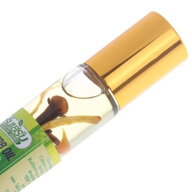 กรีนเฮิร์บ ยาหม่องน้ำรากโสม 8 ซีซี Greenherb Rollon