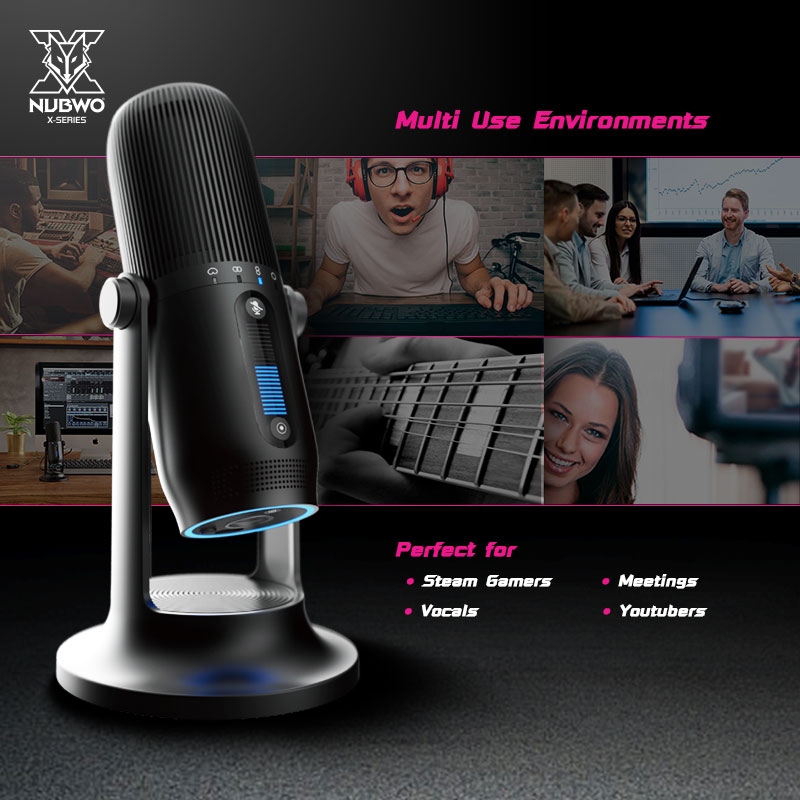 NUB-X300 NUBWO X CONDENSER MICROPHONE USB SKU-02159
