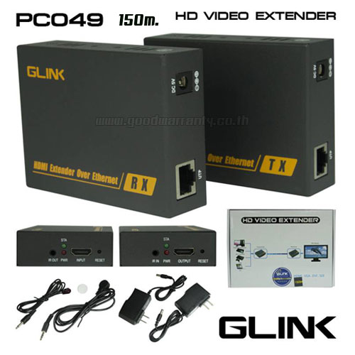 PC049 HDMI EXTENDER OVER SINGLE UTP CAT5e/6 Cable up to 150m. PC044 DA-GO-HM-PC049