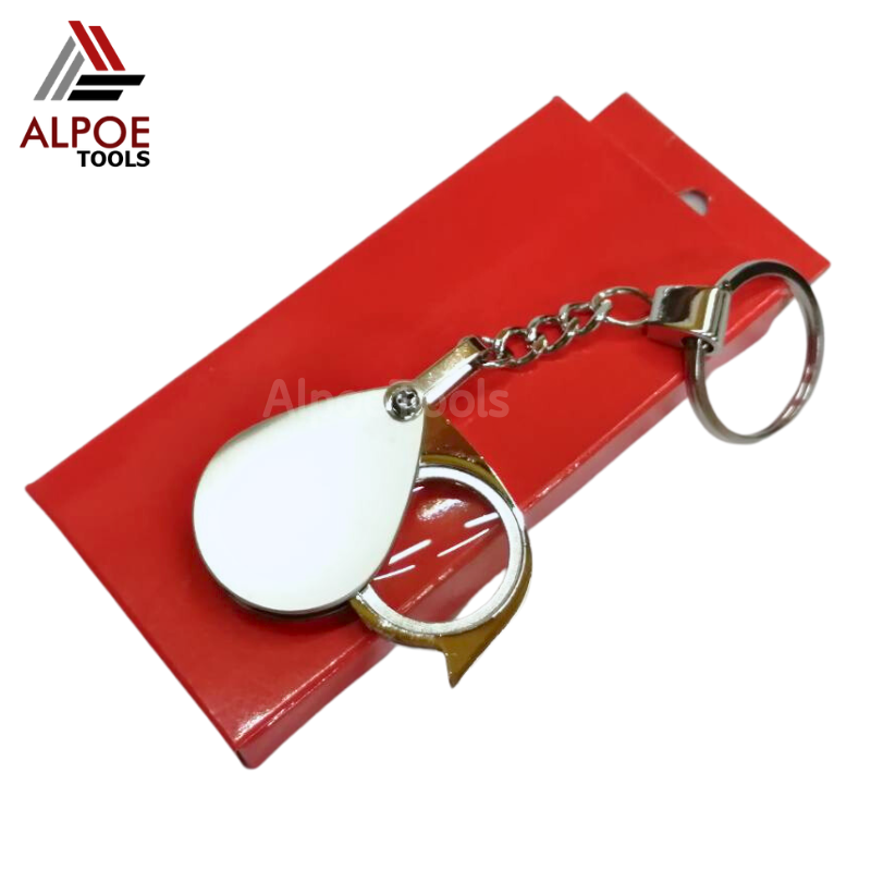 แว่นขยาย พวงกุญแจ งานโลหะ กล่องแดง