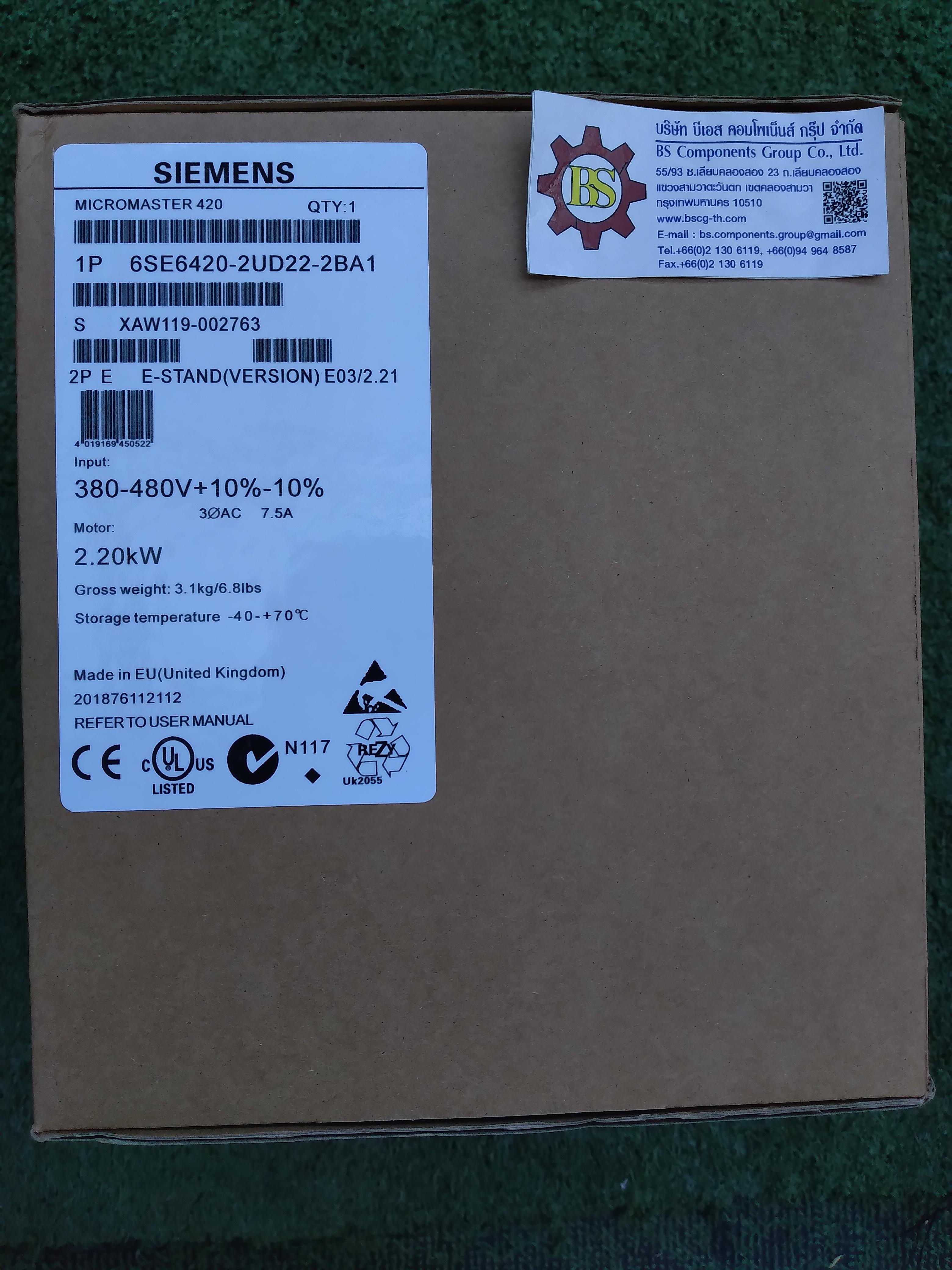 SIEMENS : MICROMASTER 420 6SE6420-2UD22-2BA1