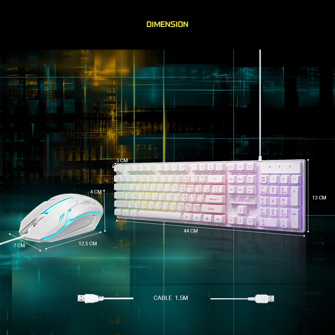 NKM-623 NUBWO SAVITAR KEYBOARD & MOUSE GAMING KB-KM-NW-623XX