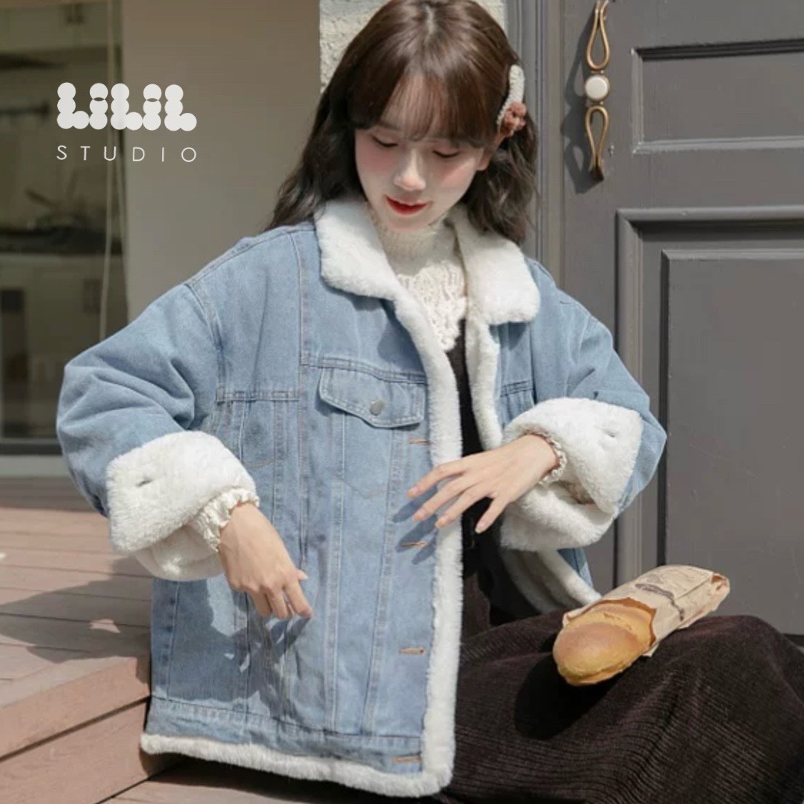 เสื้อแจ็คเก็ตยีนส์ด้านในขนนุ่มดีสุดอุ่นสุดใส่ได้2ด้านเก๋ๆ กระเป๋าข้างมืออุ่นด้วย พร้อมส่งเลยค่ะ