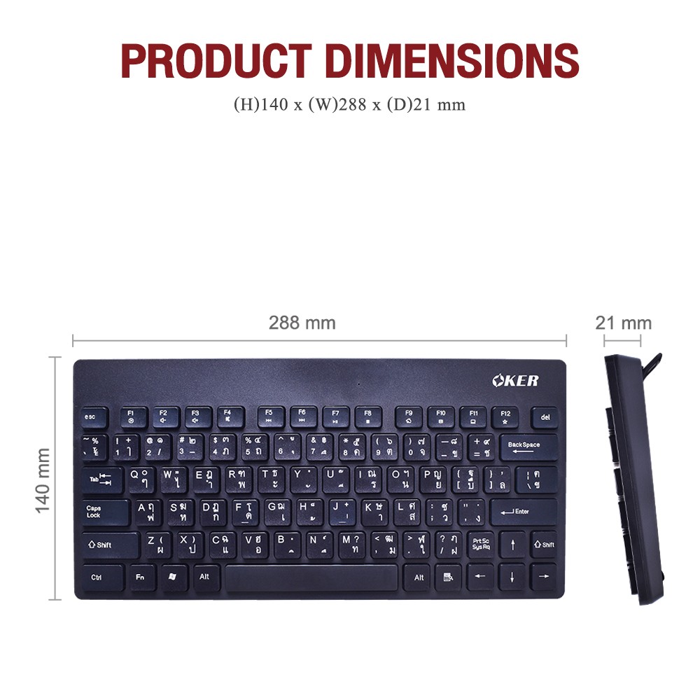 OKER BK828 OKER BLUETOOTH WIRELESS MINI KEYBOARD BK828 KB-UB-OK-828XX