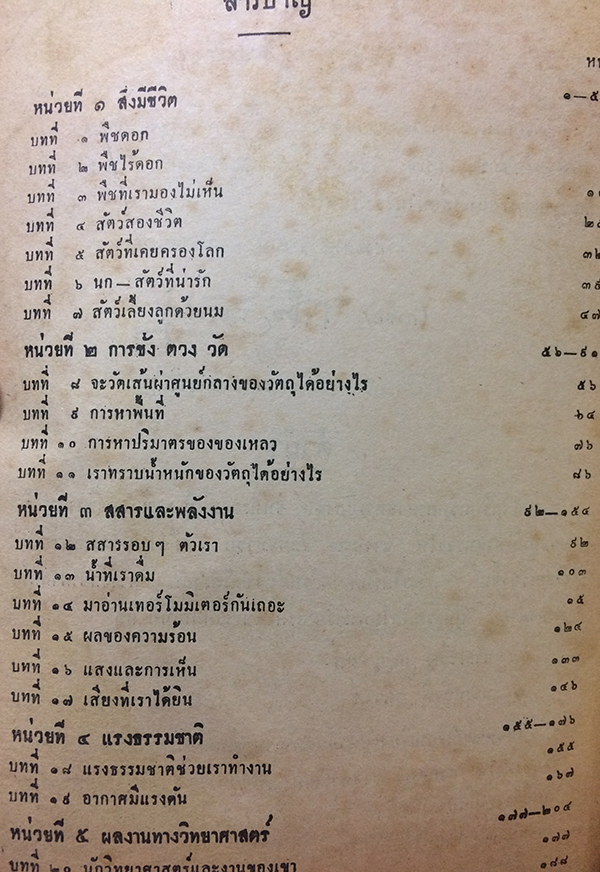 แบบเรียนวิทยาศาสตร์เบื้องต้น ชั้นประถมปีที่ 6