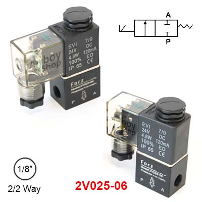 โซลินอยด์วาล์ว 2/2 รุ่น 2V025-06 (Port 1/8")