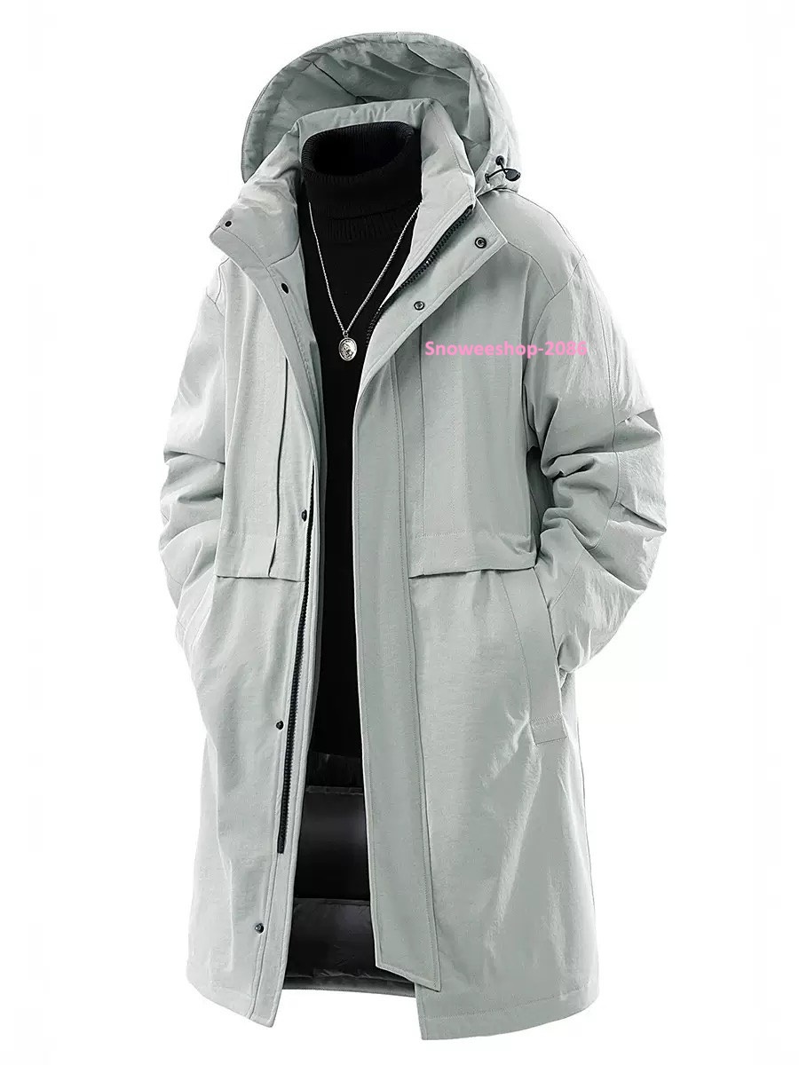 เสื้อโค้ทยาวบุหนา อุ่นได้ถึงติดลบ ไซส์ใหญ่พิเศษ L-8XL และ 3 สีสุดเท่ ใส่เที่ยวต่างประเทศหรือขึ้นเหนือก็เท่ได้ทุกองศา กันน้ำ กันลม กันหิมะครบจบในตัวเดียว ทรงยาวเหนือเข่า ดูแพง ใส่แล้วหุ่นดูสูงเพรียว มีฮู้ดปรับได้ ใส่สบายไม่อึดอัด