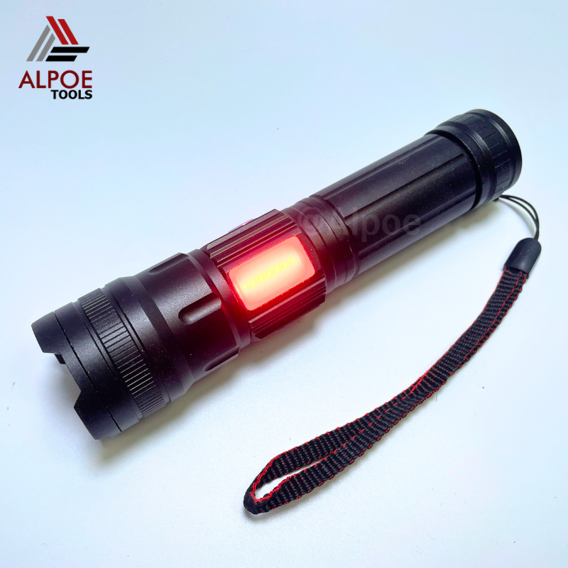 ไฟฉายแรงสูง หลอด T16 พร้อมอุปรกรณ์ชาร์จ มีไฟข้าง รุ่น MAX-6526