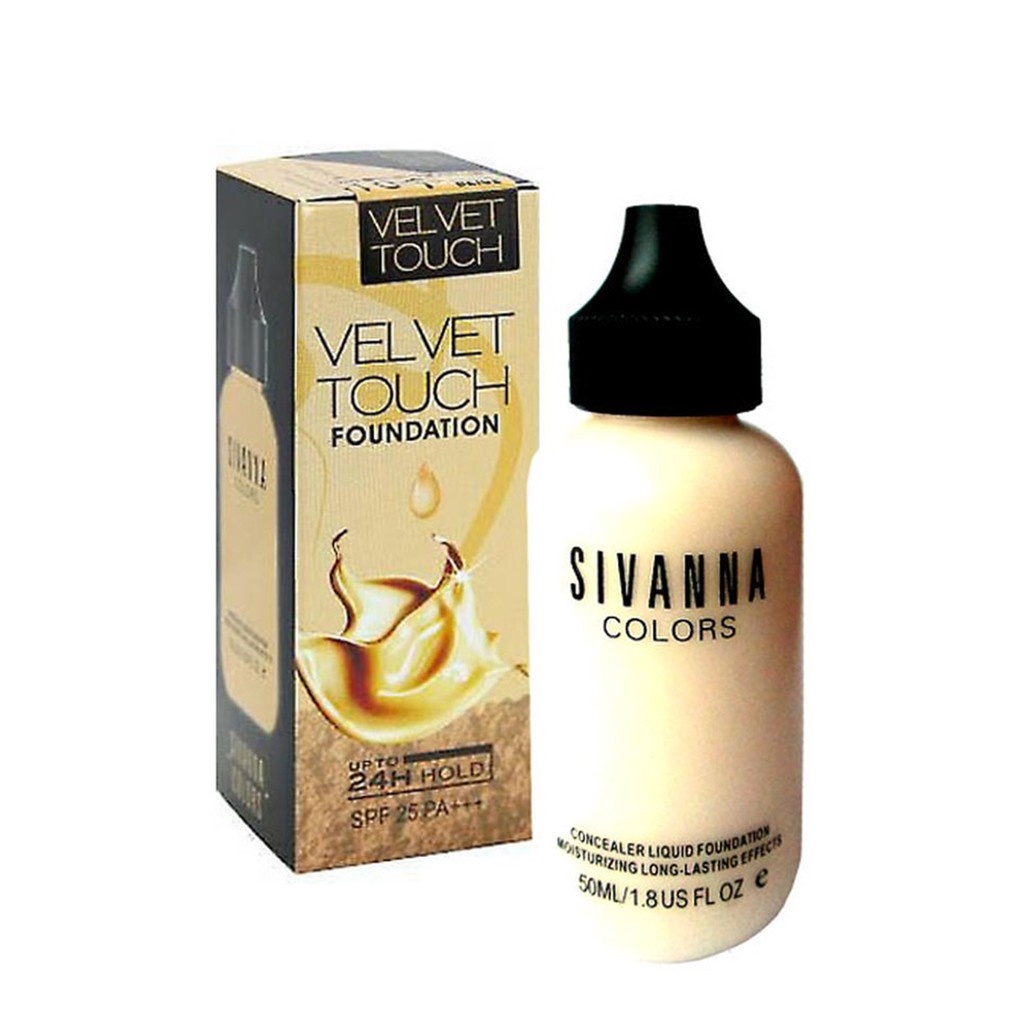 Sivanna Colors Velvet Touch Concealer Liquid Foundation SPF25 pa+++ HF674 ซีเวียน่า ครีมรองพื้น 50 กรัม
