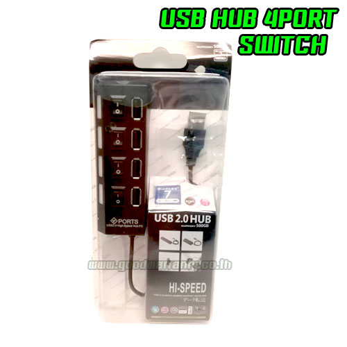 HUB-204 BLACK HUB USB 2.0/4 PORT SWITCH 1M4 HB-4P-GE-204BK