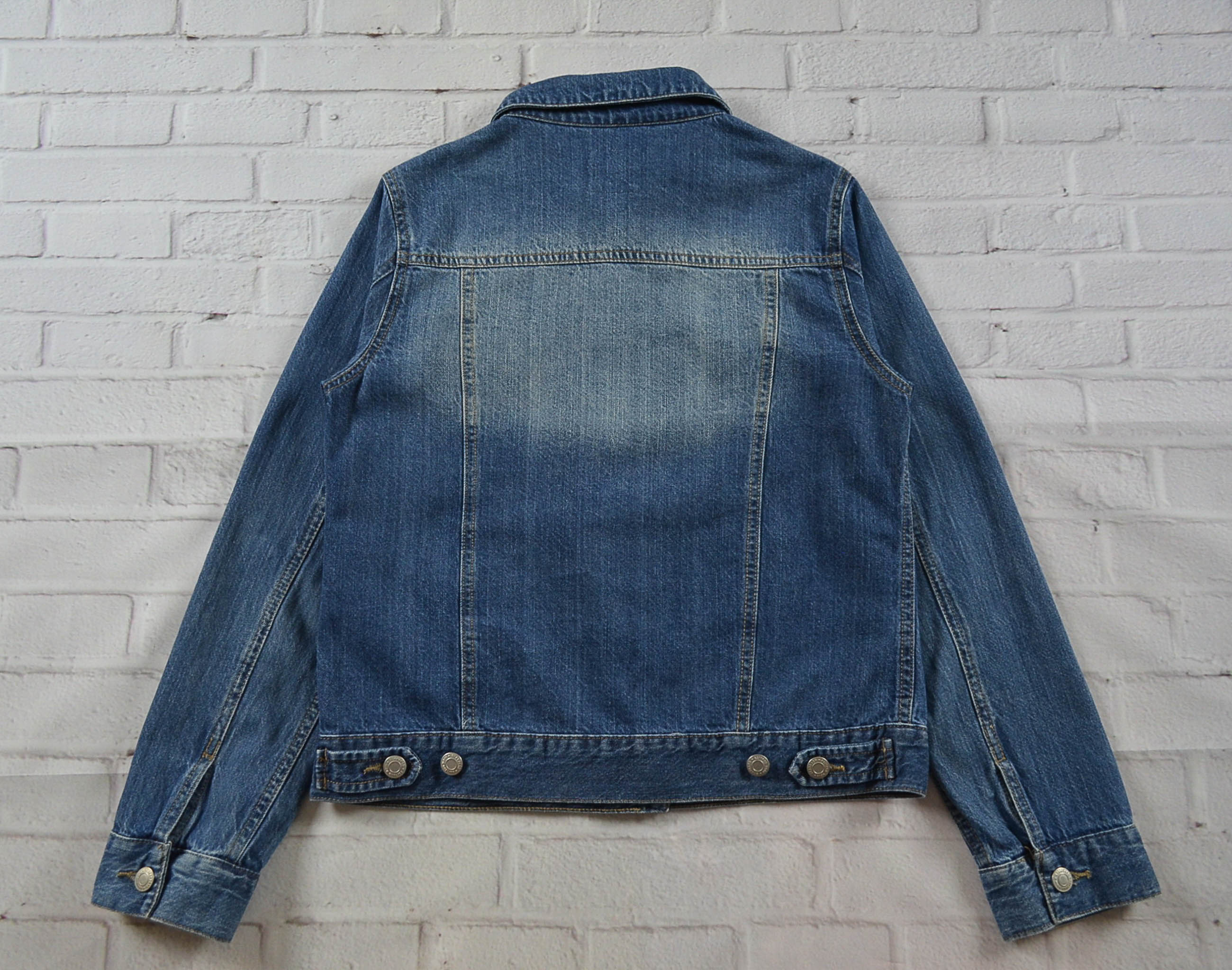 SKY BOMBER อกจริง38' (M) เสื้อแจ็คเก็ตยีนส์ เสื้อยีนส์แขนยาวหญิงชาย ผ้านุ่มใส่สบายไม่แข็ง