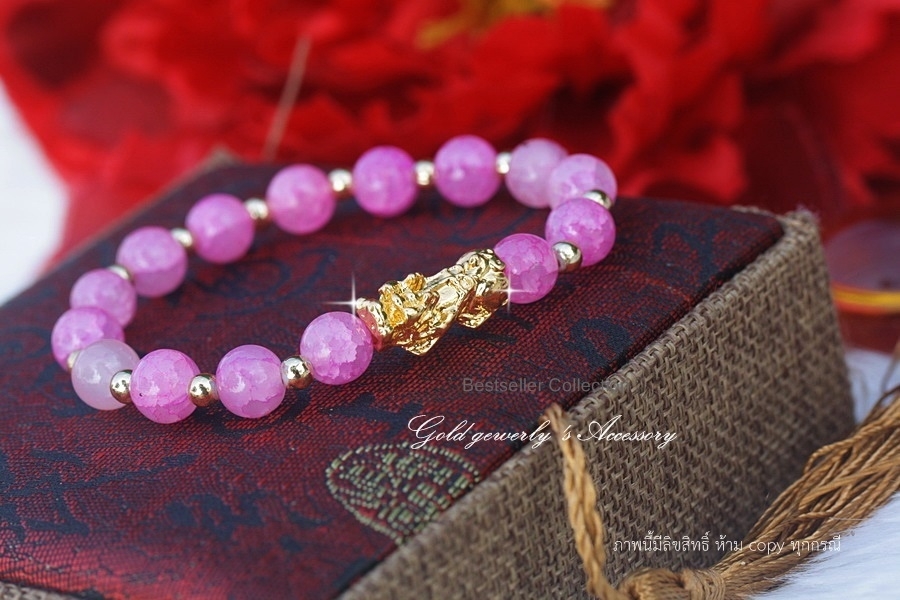 สร้อยข้อมือปี่เซียะ รุ่นอะคริลิคนำเข้า made in Korea มีหลายสี