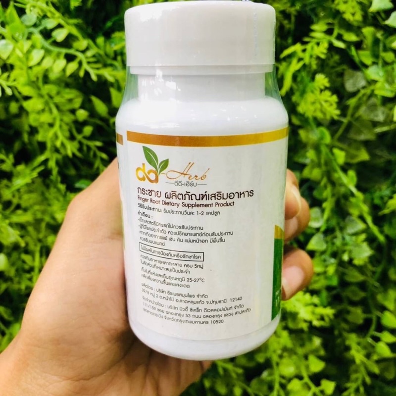 DD Herb FINGER ROOT Dietary Supplement 30 แคปซูล ผลิตภัณฑ์เสริมอาหารแบบสกัด กระชายขาว