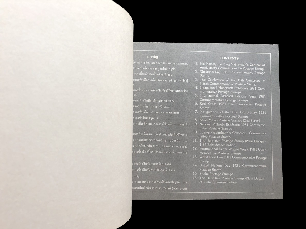 สมุดตราไปรษณียากรไทยประจำปี 2524