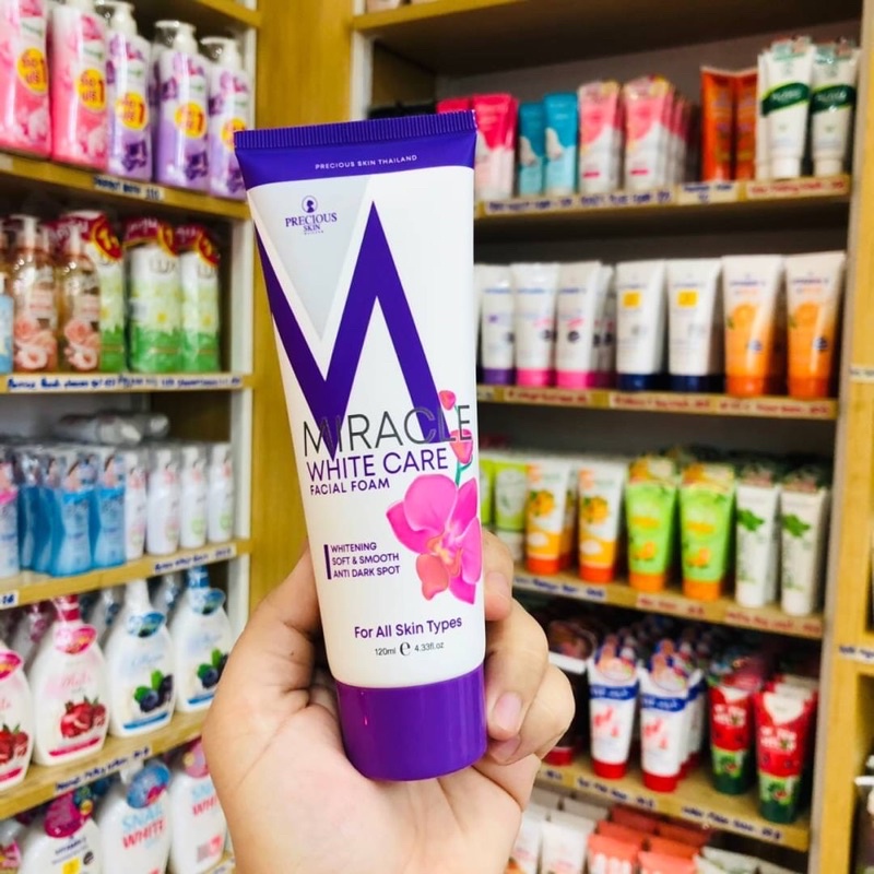 Miracle White Care Facial Foam 120g โฟมล้างหน้า สูตรผิวกระจ่างใส ไร้รอยดำ