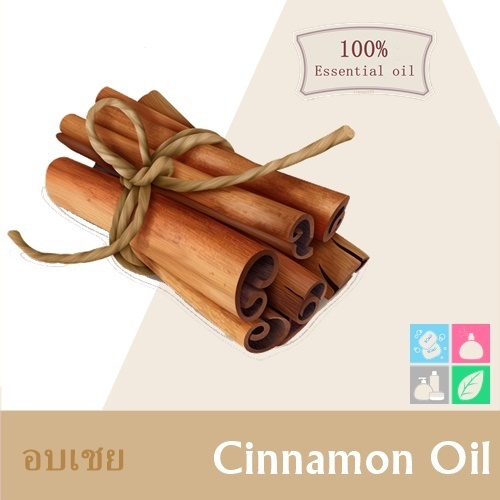 Cinnamon Essential Oil หัวน้ำมันหอมระเหยอบเชยเทศ sweet spicy woody powdery กลิ่นหวาน-เผ็ดซ่าน-อบอุ่น ละลายในแอกอฮอล์และน้ำมัน -ไม่เร่งเทรซ COA