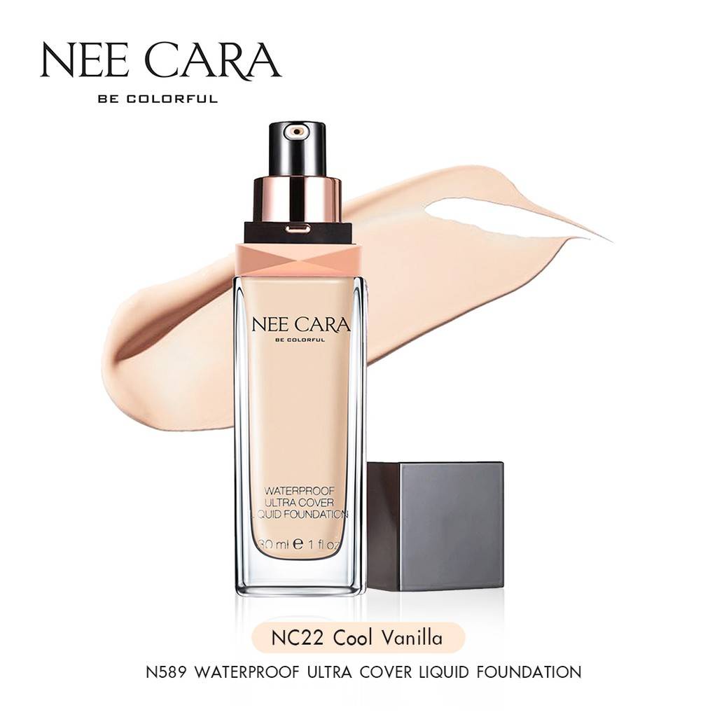 NEE CARA WATERPROOF ULTRA COVER LIQUID FOUNDATION ครีมรองพื้น รุ่น N589