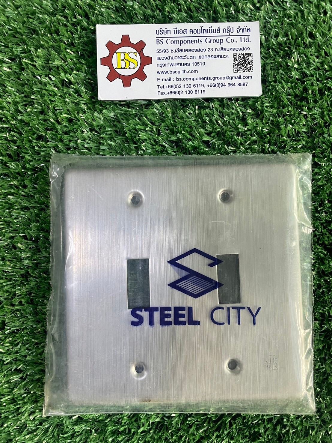 STEEL CITY : ฝาปิดเอฟ.เอส.บ๊อกซ์ ดับเบิ้ล แก๊งค์ สวิทช์+สวิทช์