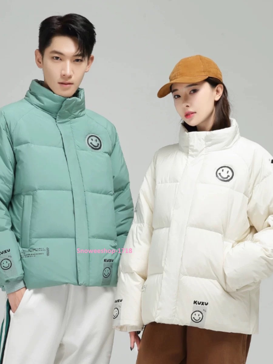 เสื้อกันหนาว Down Jacket ใส่อุณหภูมิติดลบ ทรงสปอร์ตปกคอสูง บุนวมด้านใน ซิปและกระดุม 2 ชั้น ใส่ได้ทั้งผู้ชายและผู้หญิง เสื้อกันหนาวใส่เป็นธีม เสื้อกันหนาวคู่รัก มี 3 สี