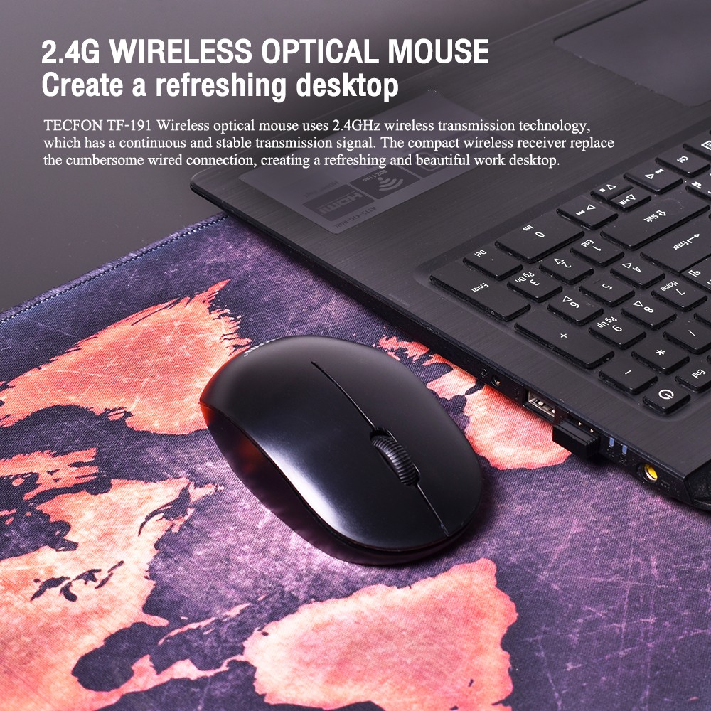 TF191 TECFON MOUSE OPTICAL USB TF-191 MO-TF-WL-191WH