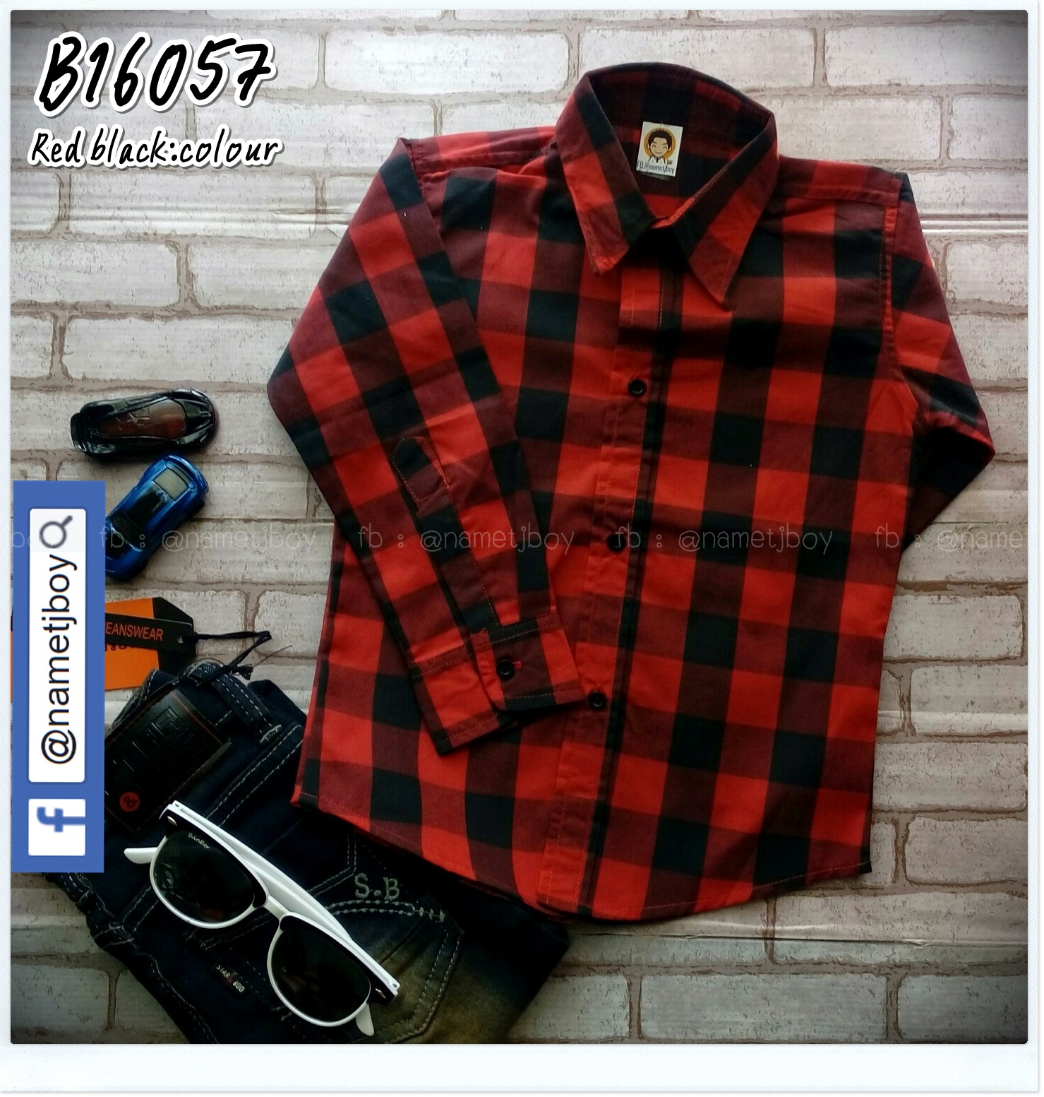 B16057 สก็อตแดงดำ (Big)
