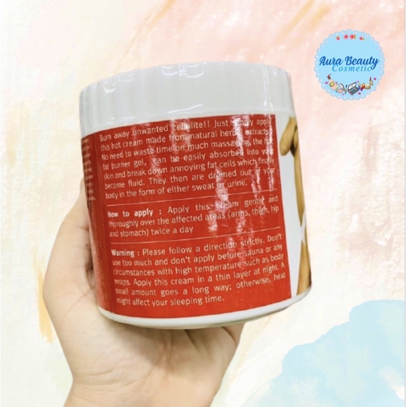 BANNA Hot And Fast Firming Cream 500ml ครีมกระชับสัดส่วน สูตรสมุนไพรพิเศษ ลดไขมันส่วนเกิน และ เซลลูไลท์