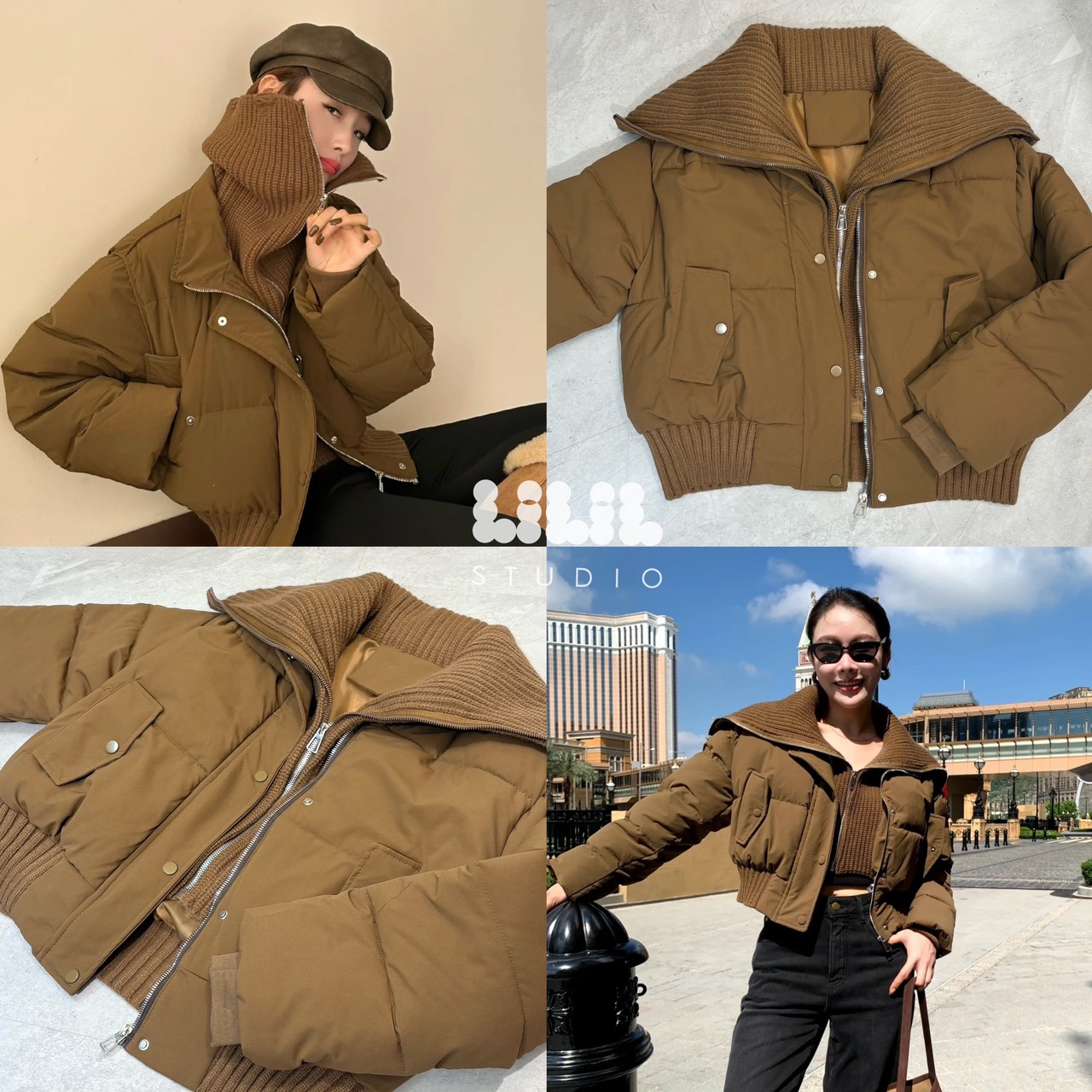 เสื้อแจ็คเก็ตนวมปกไหมพรม ล็อคซิป2ชั้น อุ่นสุดขนเป็ดน้ำหนักเสื้อเบา กระเป๋าข้างมืออุ่นด้วย พร้อมส่งเลยค่ะ #ถ่ายจากสินค้าจริง