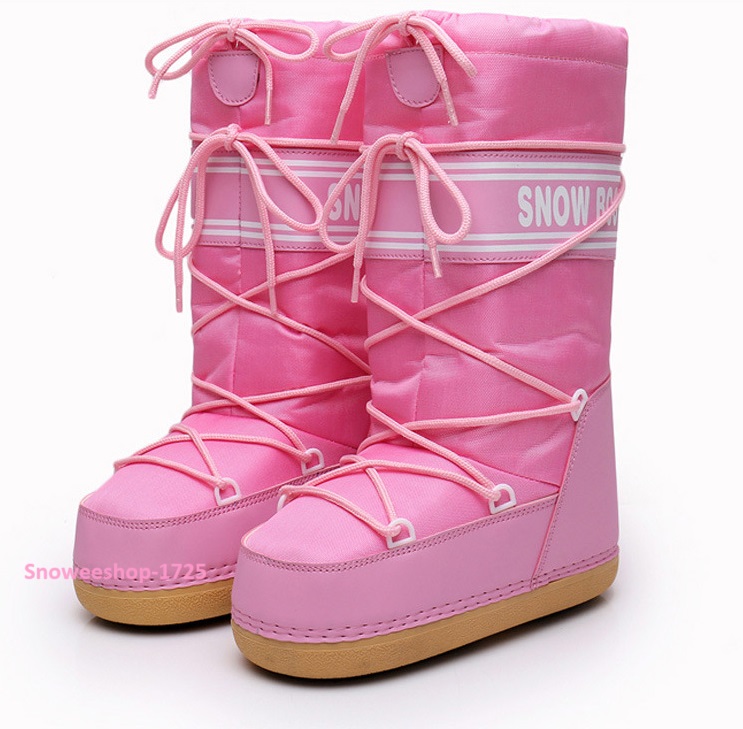 รองเท้าสกีแบบคนดัง Snow Boot บูทกันหนาวใส่เล่นสกี หิมะ แบบพื้นหนาอินเทรนด์ บูทสูงกลางน่องรองเท้าบูทสำหรับผู้หญิง ซับในหนากันหนาวติดลบ 40 กันน้ำ กันลื่น มี 3 สี 6 ลายให้เลือก ไซ 35 ถึง 42