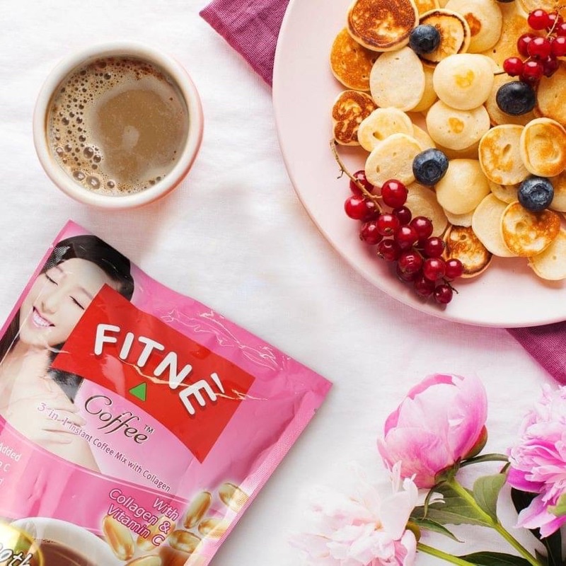 ฟิตเน่ คอฟฟี่ กาแฟปรุงสำเร็จชนิดผง ผสมคอลลาเจน FITNE 3-in-1 Diet Coffee