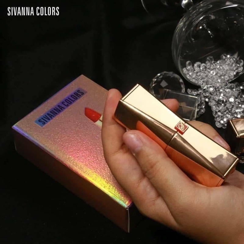 SIVANNA COLORS LUXURY POWER MATTE LIPSTICK HF5023 ลิปสติกเนื้อเวลเวทแมท ซีเวนน่า คัลเลอร์ ลิปสติกเนื้อแมท