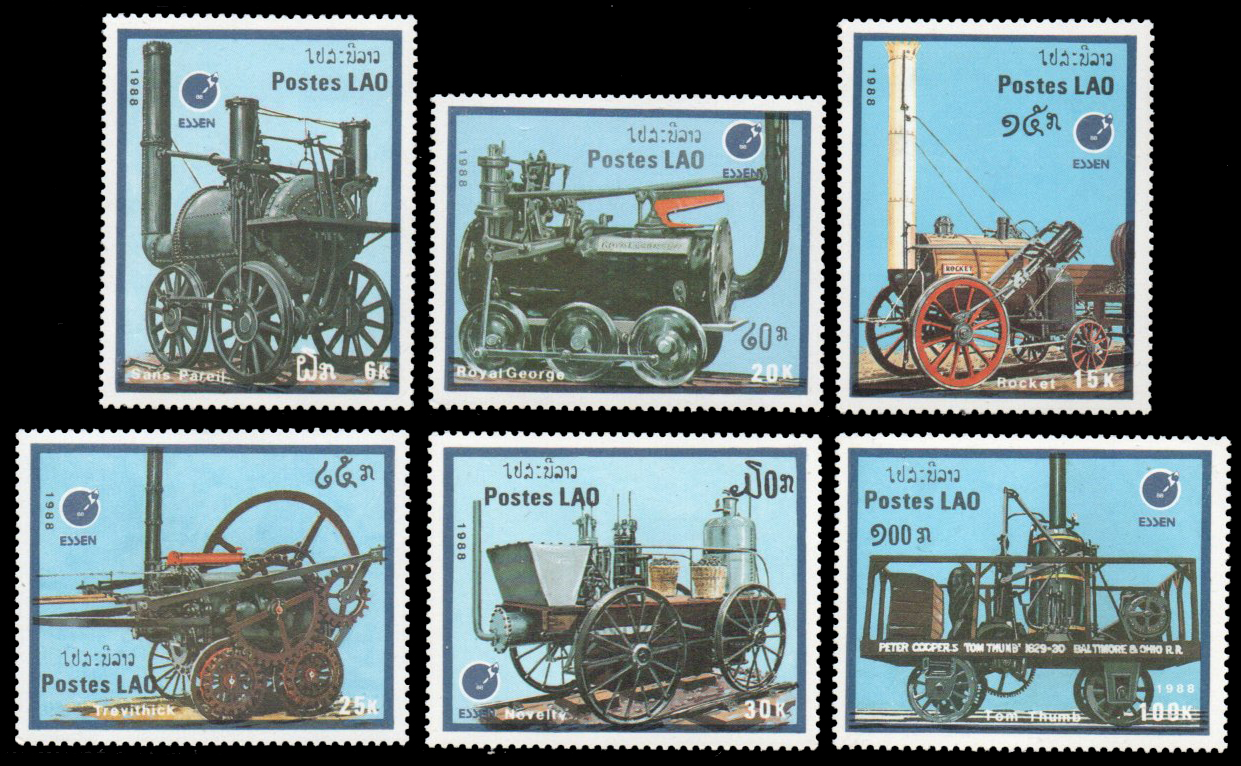 1988 International Stamp Fair "Essen '88" - Essen, Germany - Early Railway Locomotives