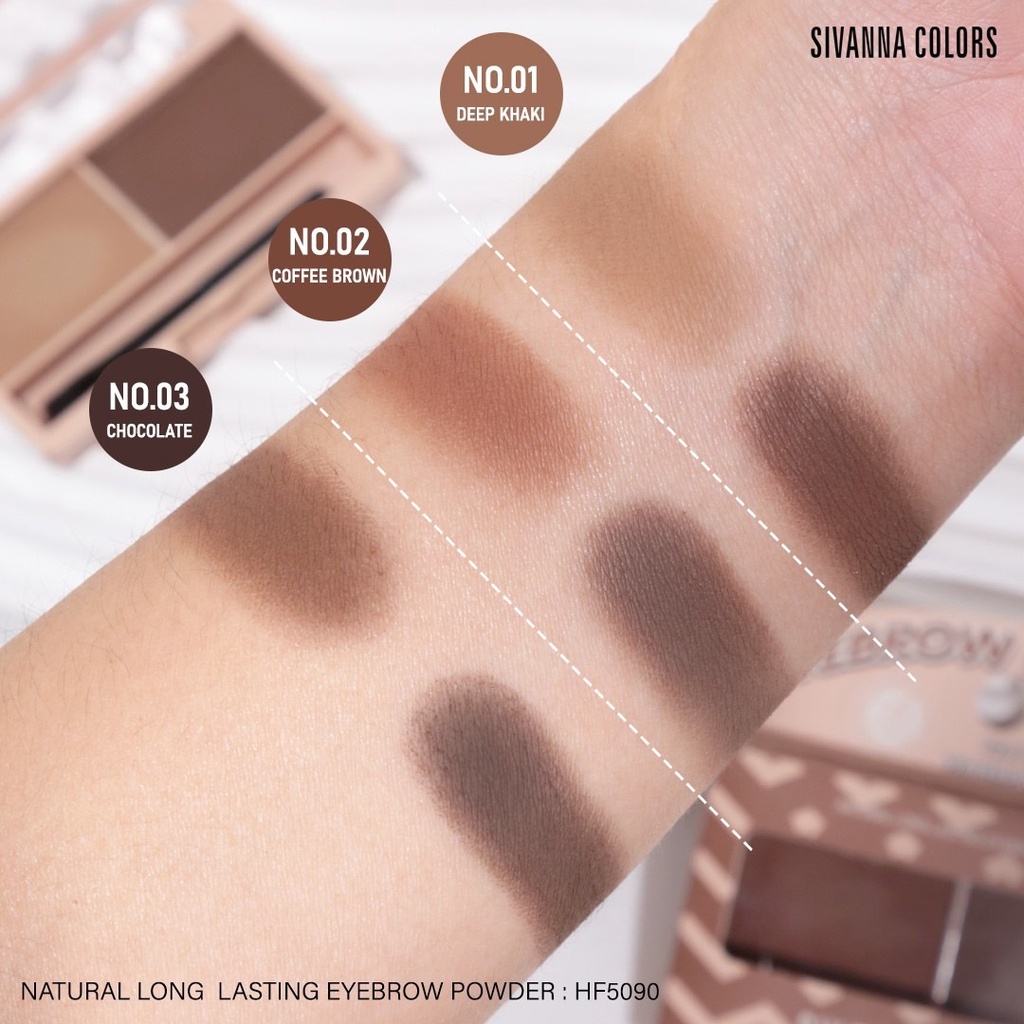 Sivanna Natural Long Lasting Eyebrow Powder 3กรัม HF5090 เขียนคิ้ว เนื้อฝุ่น