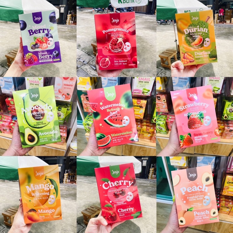 Joji Secret Young Fruity Mask sheet series 10 แผ่น (1กล่อง) แผ่นมาส์กหน้าผลไม้