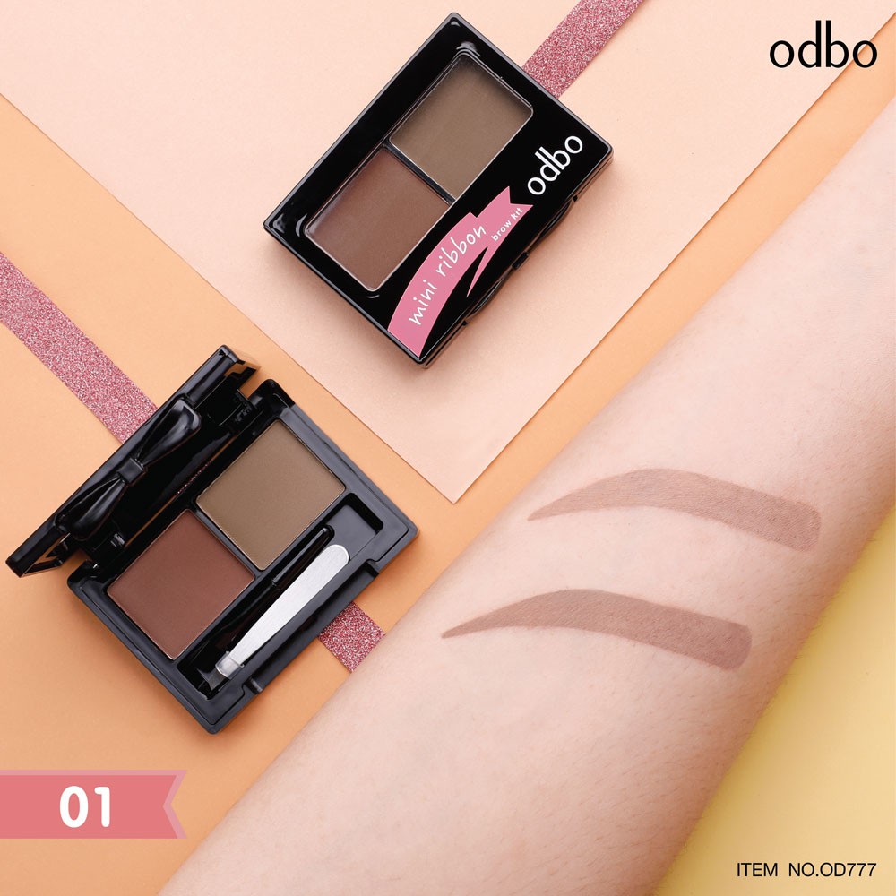 โอดีบีโอ ที่เขียนคิ้ว เนื้อฝุ่น 5g odbo Mini Ribbon Brow Kit OD777 ❤