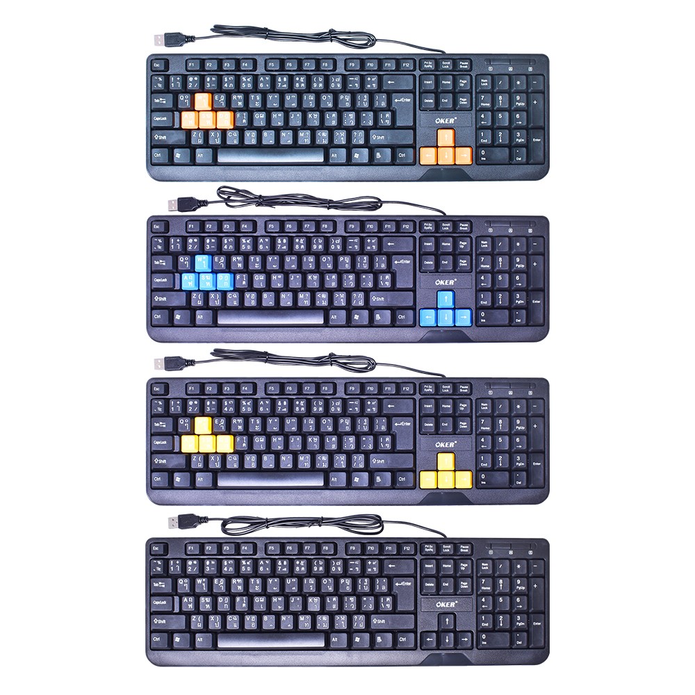 KB-418 OKER Slim KEYBOARD USB 104KEY KB-UB-OK-418XX