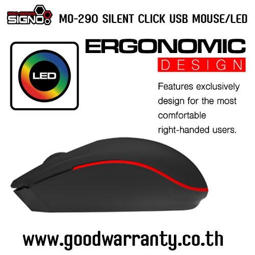 SIGNO MO290 SIGNO 1000dpi OP/USB /SILENT CLICK/ LED MO-SI-OU-290XX